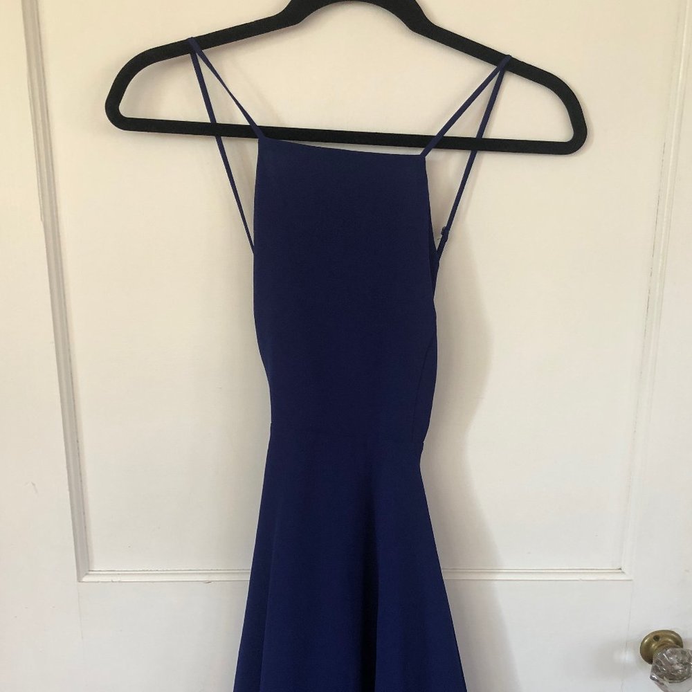 Silence + Noise Blue Cocktail Party Dress